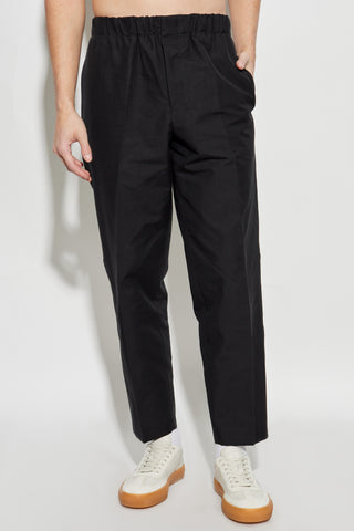 JIL SANDER BLACK Creased trousers 3