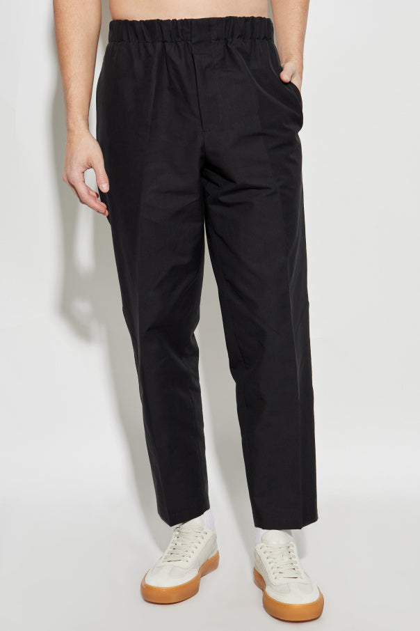 JIL SANDER BLACK Creased trousers 3