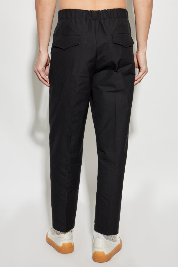 JIL SANDER BLACK Creased trousers 4