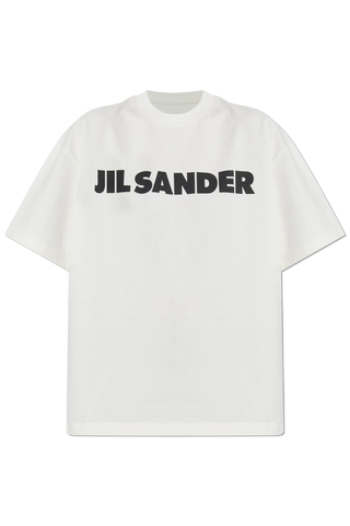 JIL SANDER cream T-shirt with printed logo 1