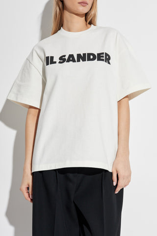 JIL SANDER cream T-shirt with printed logo 3