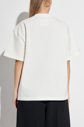 JIL SANDER cream T-shirt with printed logo 4