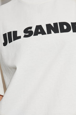 JIL SANDER cream T-shirt with printed logo 5