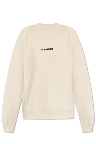 JIL SANDER+ cream Sweatshirt with logo 1