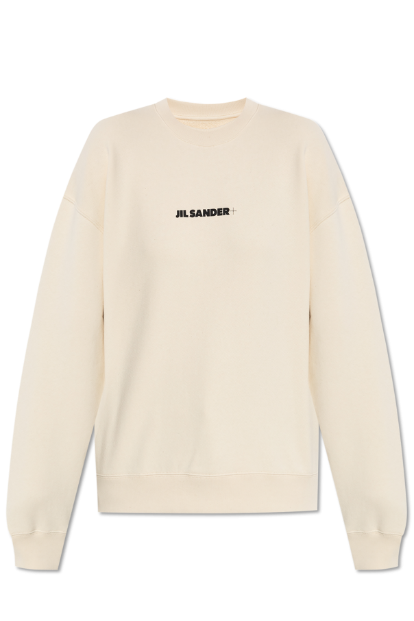 JIL SANDER+ cream Sweatshirt with logo 1