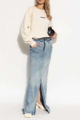 JIL SANDER+ cream Sweatshirt with logo 2