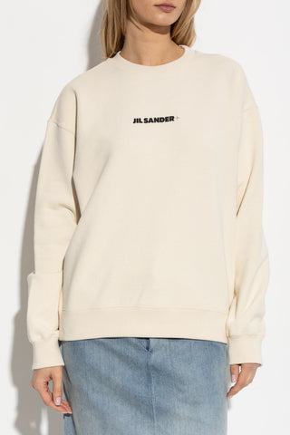 JIL SANDER+ cream Sweatshirt with logo 3