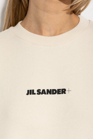 JIL SANDER+ cream Sweatshirt with logo 5