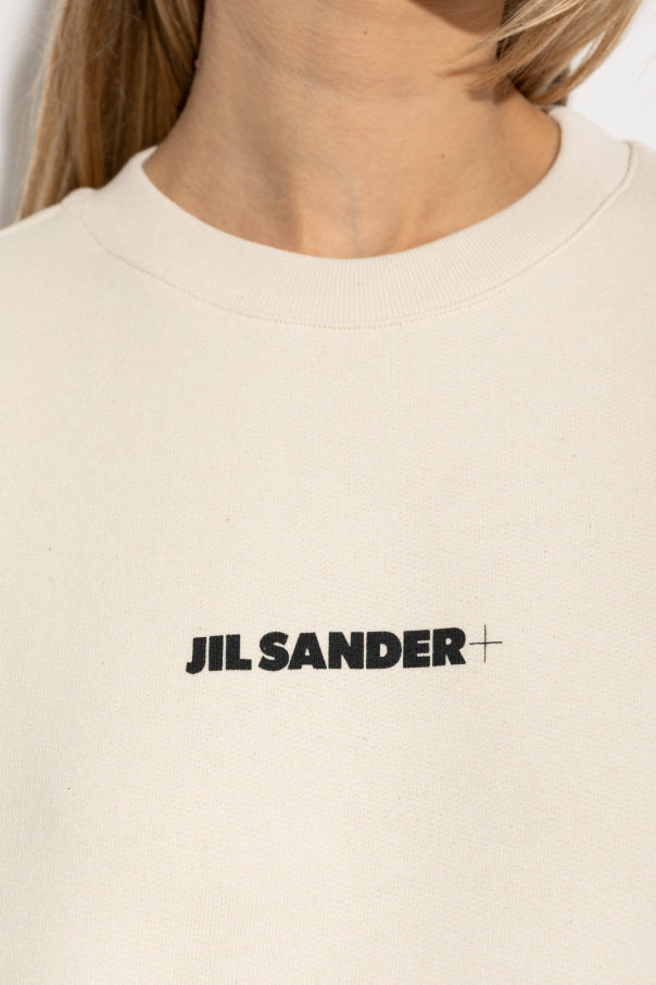 JIL SANDER+ cream Sweatshirt with logo 5
