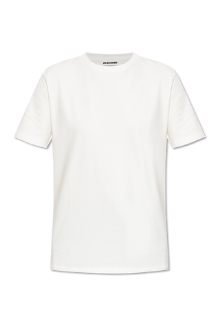 JIL SANDER+ WHITE T-shirt with logo patch 1
