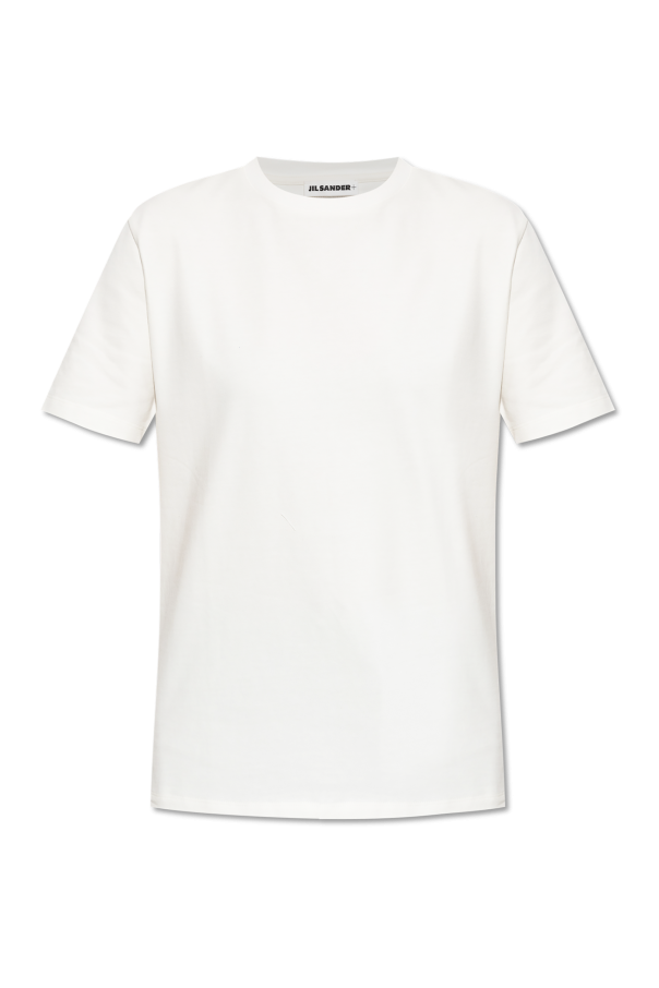 JIL SANDER+ WHITE T-shirt with logo patch 1