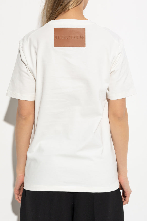 JIL SANDER+ WHITE T-shirt with logo patch 4
