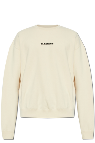 JIL SANDER+ cream Sweatshirt with logo 1