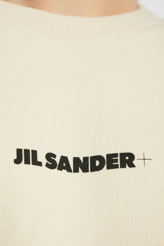 JIL SANDER+ cream Sweatshirt with logo 5
