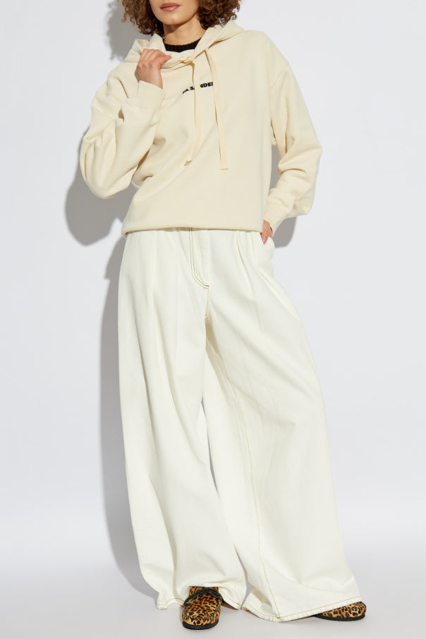 JIL SANDER+ cream Hoodie 2