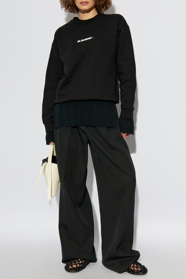 JIL SANDER+ BLACK Sweatshirt with printed logo 2