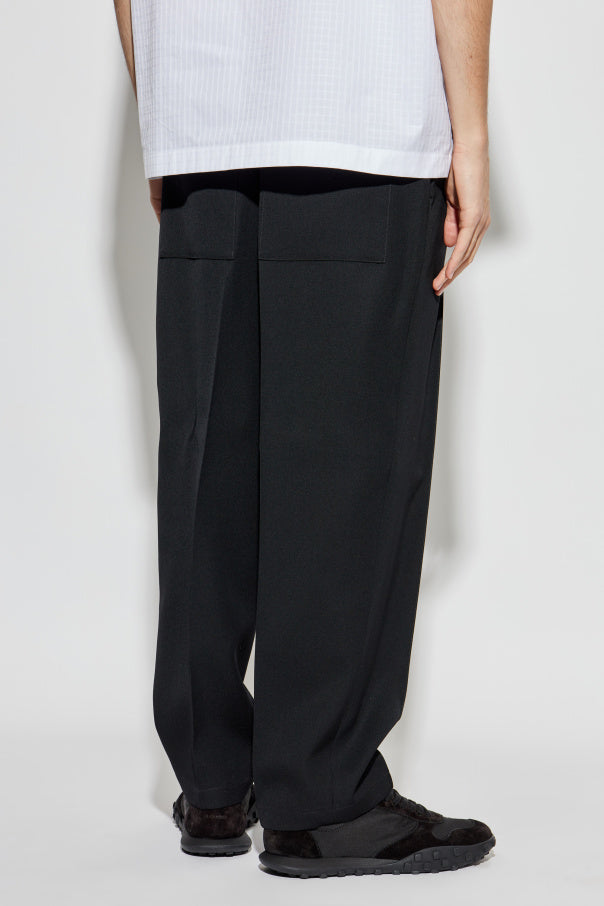 JIL SANDER BLACK Wool trousers 4