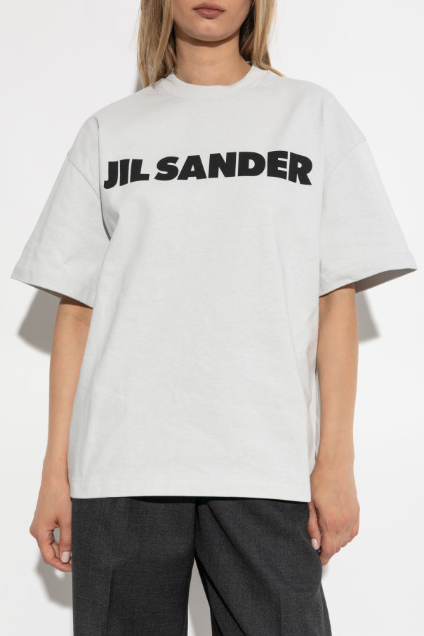 JIL SANDER GREY T-shirt with logo 3