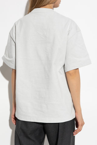 JIL SANDER GREY T-shirt with logo 4