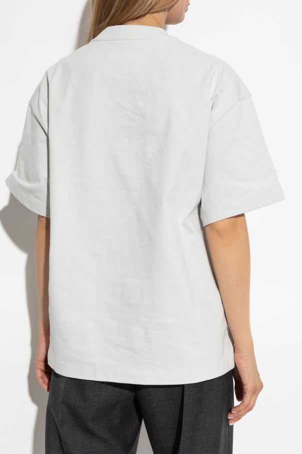 JIL SANDER GREY T-shirt with logo 4
