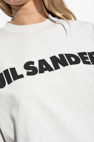 JIL SANDER GREY T-shirt with logo 5