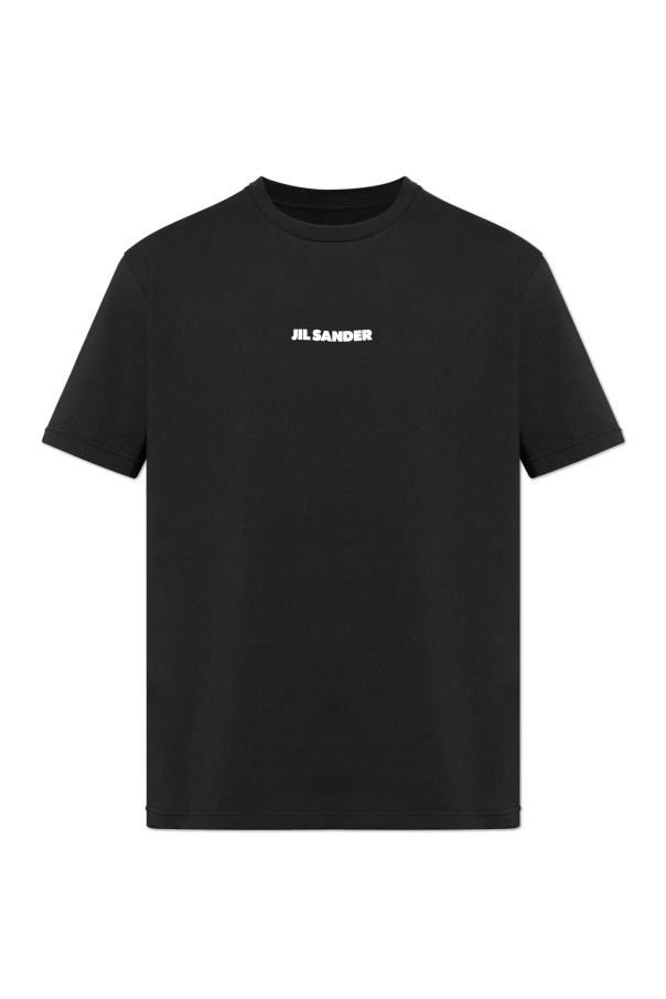 JIL SANDER BLACK T-shirt with logo 1