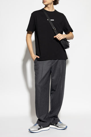 JIL SANDER BLACK T-shirt with logo 2