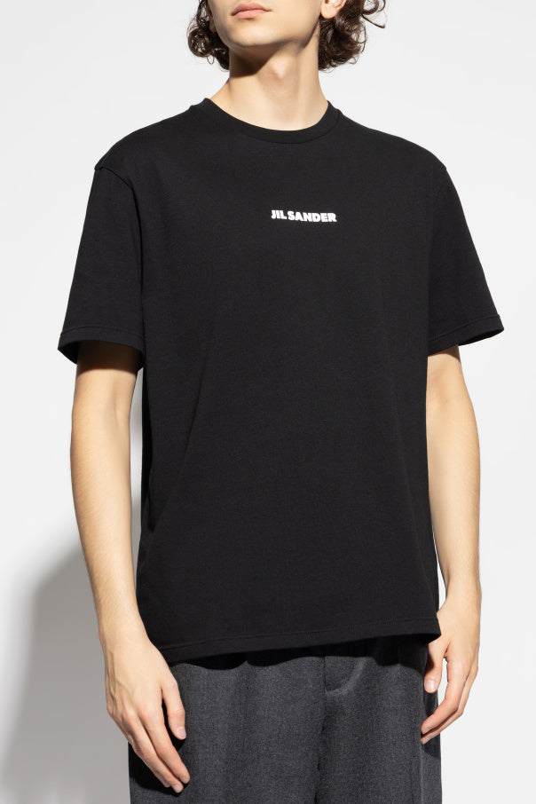 JIL SANDER BLACK T-shirt with logo 3