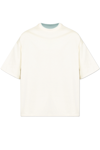 JIL SANDER cream Double-layer t-shirt 1
