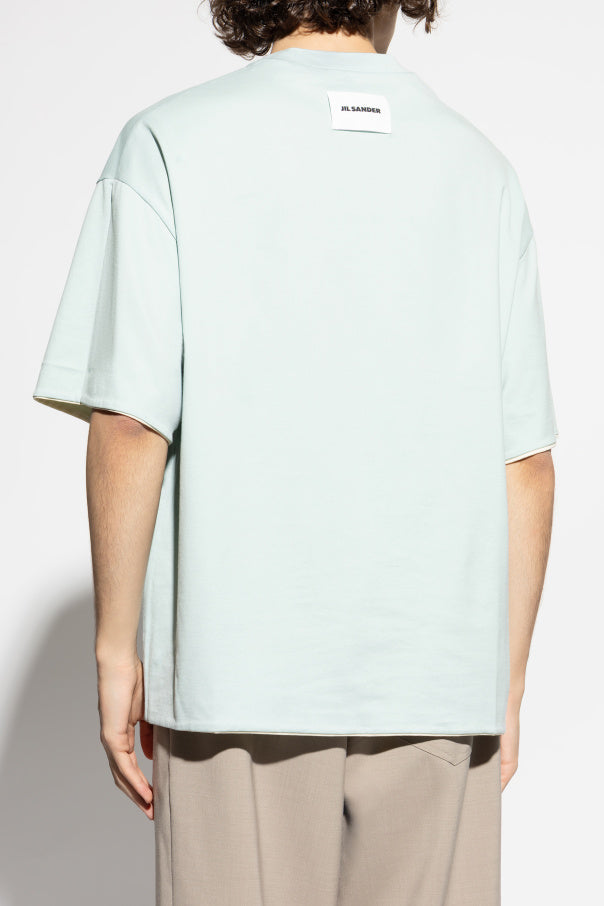 JIL SANDER cream Double-layer t-shirt 7