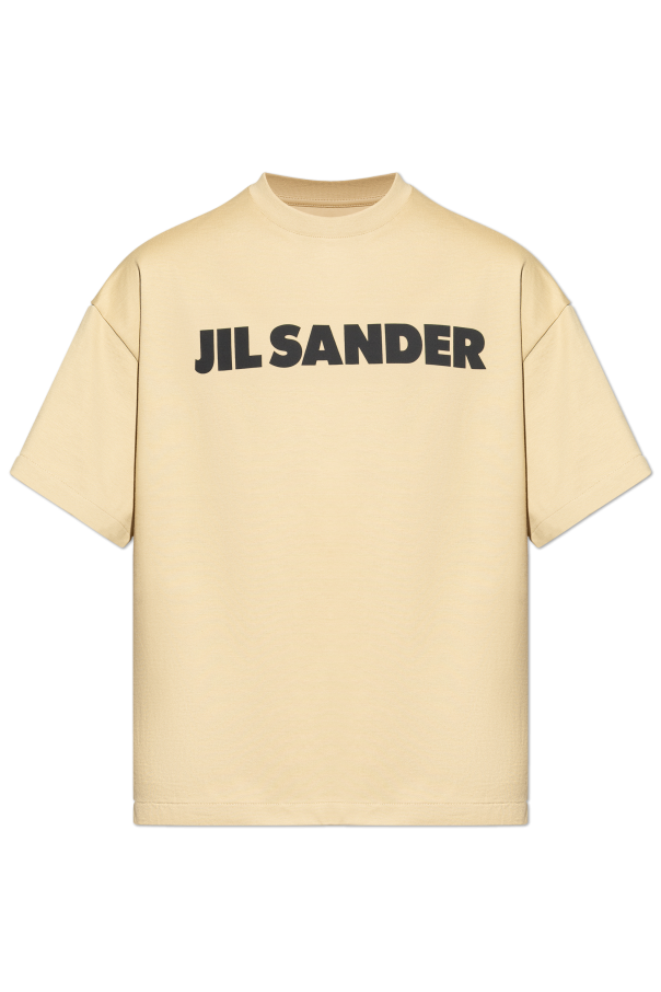JIL SANDER beige T-shirt with logo 1