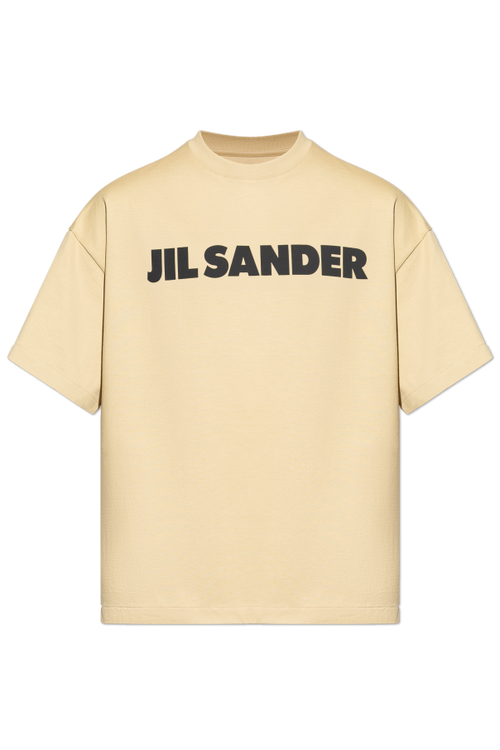 JIL SANDER beige T-shirt with logo 1