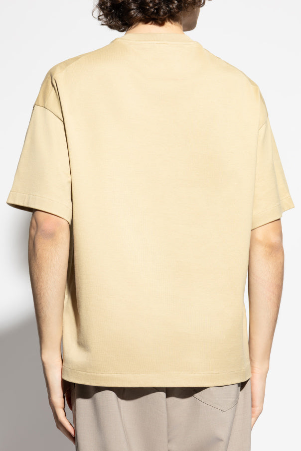JIL SANDER beige T-shirt with logo 4