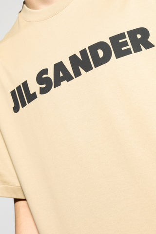 JIL SANDER beige T-shirt with logo 5