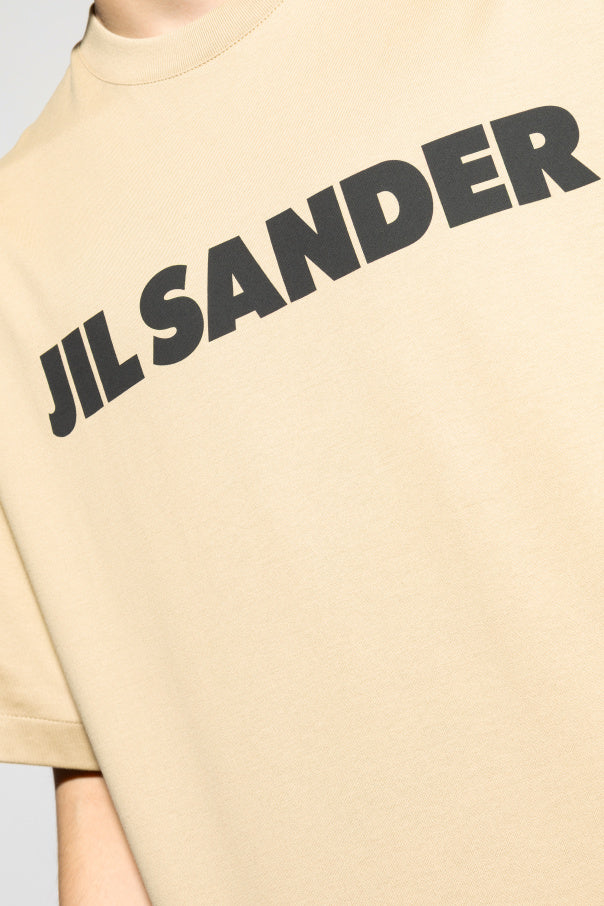 JIL SANDER beige T-shirt with logo 5