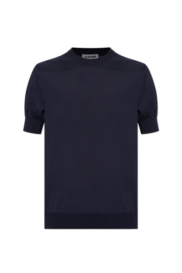 JIL SANDER NAVY BLUE Wool T-shirt 1