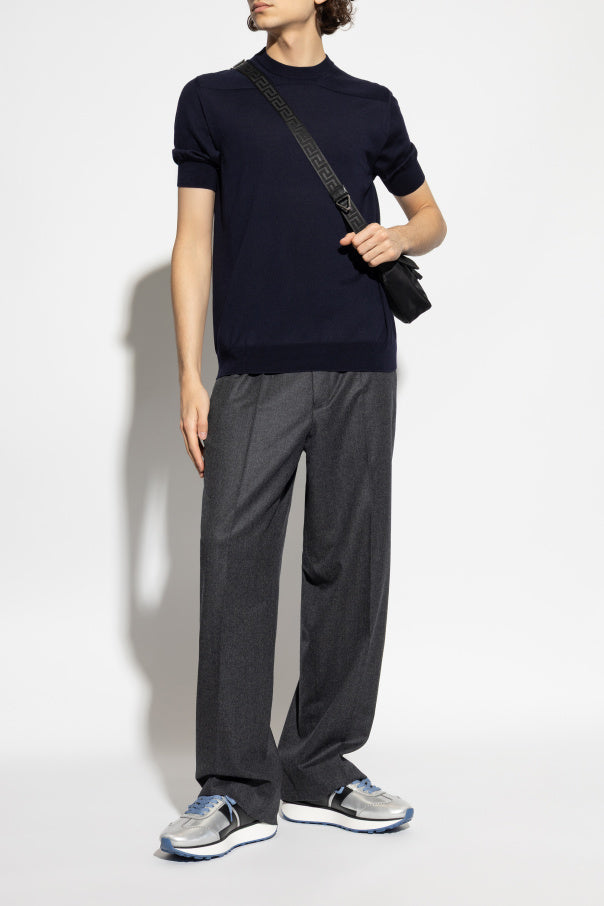 JIL SANDER NAVY BLUE Wool T-shirt 2
