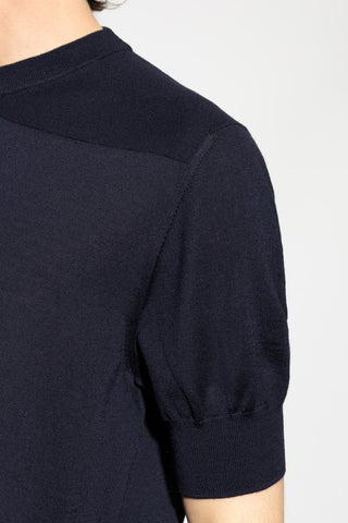 JIL SANDER NAVY BLUE Wool T-shirt 5