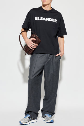 JIL SANDER BLACK T-shirt with logo 2