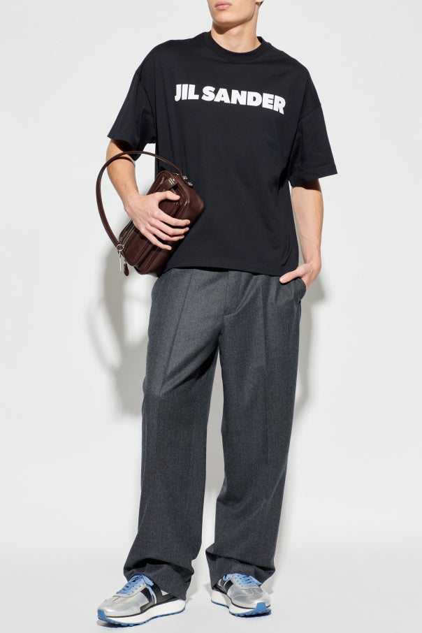 JIL SANDER BLACK T-shirt with logo 2