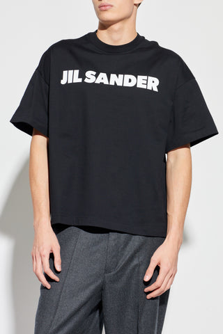 JIL SANDER BLACK T-shirt with logo 3
