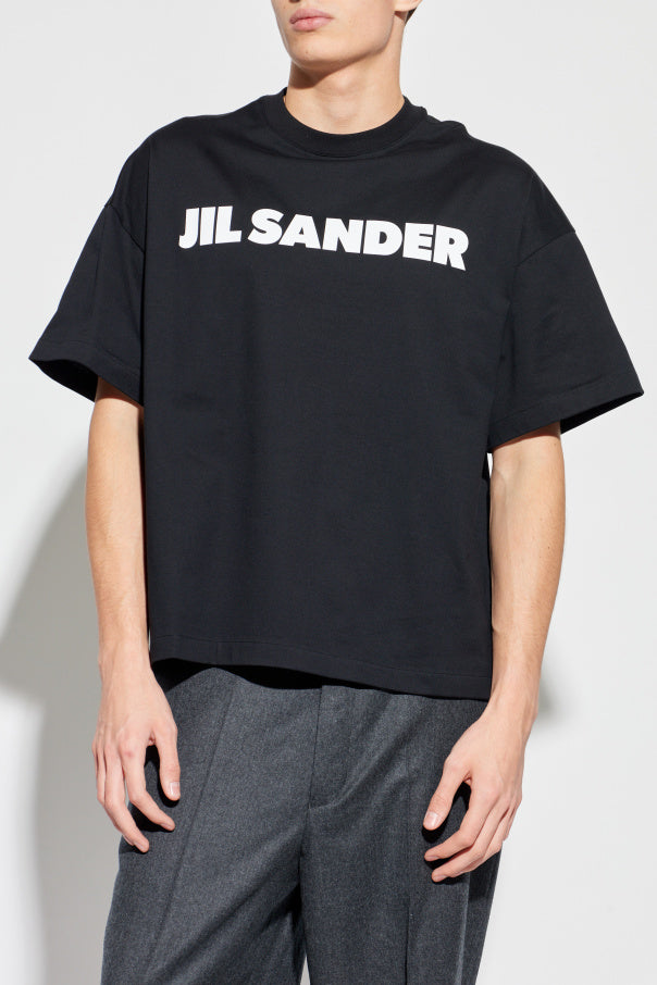 JIL SANDER BLACK T-shirt with logo 3