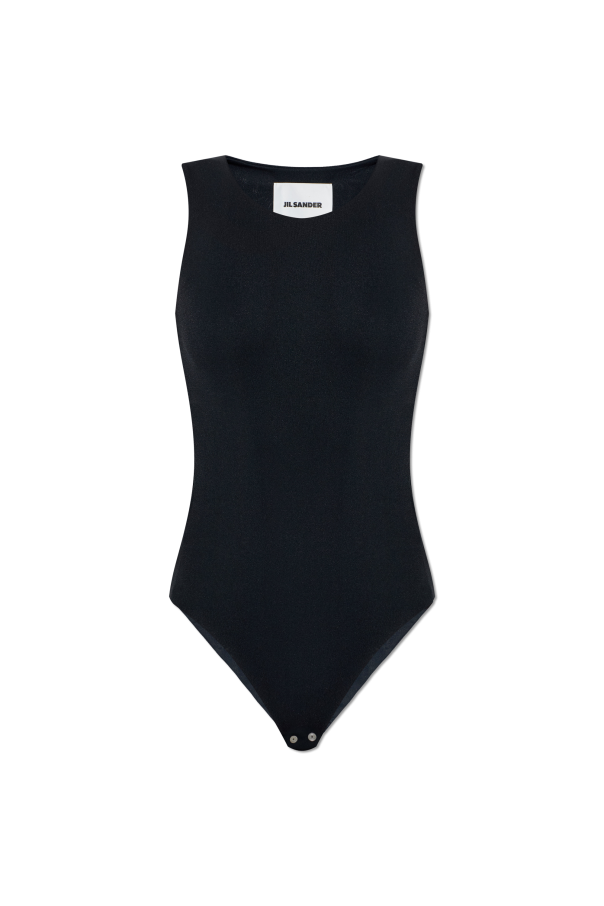 JIL SANDER BLACK Sleeveless bodysuit 1