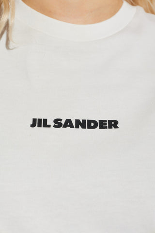 JIL SANDER WHITE T-shirt with logo 5