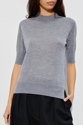 JIL SANDER GREY Top with side slits 3