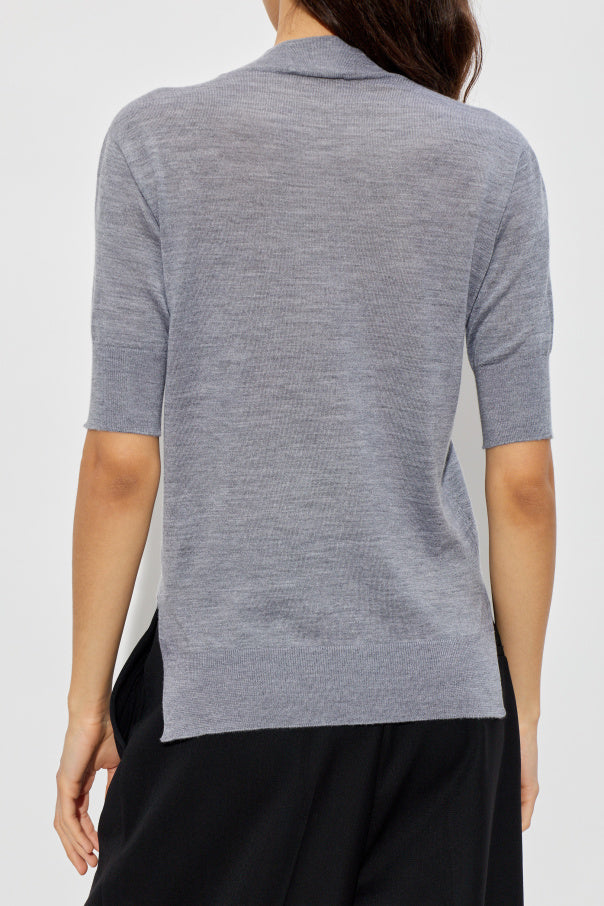 JIL SANDER GREY Top with side slits 4