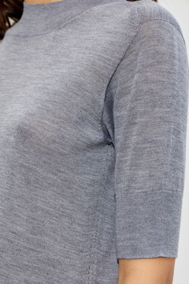 JIL SANDER GREY Top with side slits 5