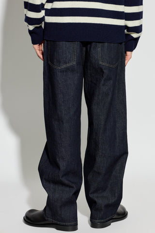 JIL SANDER NAVY BLUE Straight-leg jeans 4