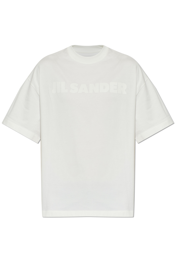 JIL SANDER WHITE T-shirt with printed logo 1