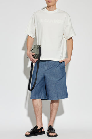JIL SANDER WHITE T-shirt with printed logo 2